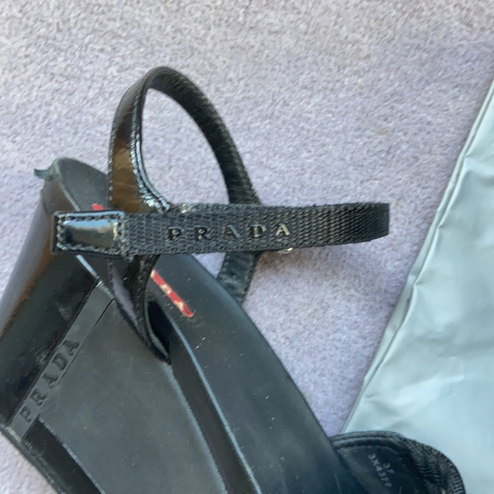 Authentic Prada Black Ankle Sandals Platform Shoes - image 8